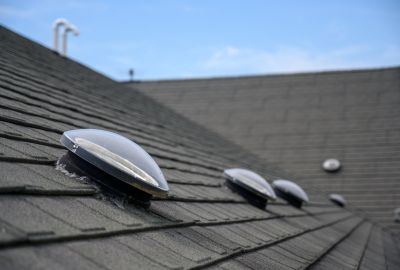 Solar Tube on Shingle Roof Inspection